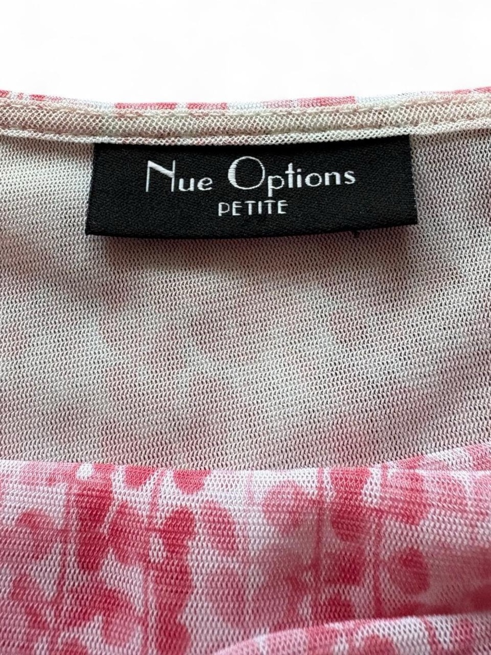 Nue Options Pink Printed Cowl Neck Short Sleeve Top - Picture 2 of 2